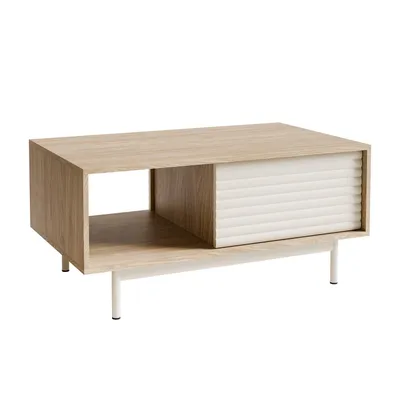 Produktbild von Couchtisch FLORENCE mit Stauraum, Eiche geölt / Kaschmir