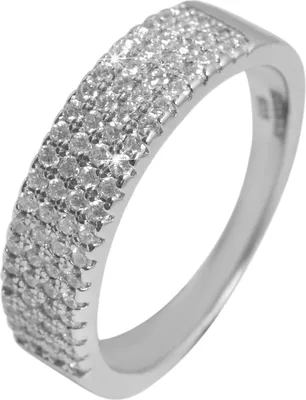 Produktbild von 925/- Echt Silber Ring "Chimalis" mit Zirkoniabesatz, 925/rhodiniert
