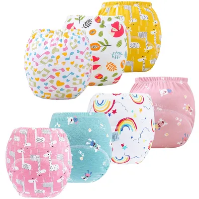 Image de Couches de transition pour bébé, lavables, lot de 7