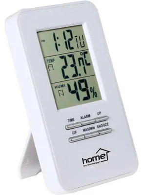Obrázok produktu pre Teplomer a vlhkomer s budíkom vnútorný HOME HC13