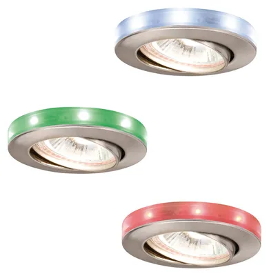 Produktbild von Paulmann 937.60, Einbaustrahler, GU5.3, 1 Glühbirne(n), Halogen, 230 V, Gebürsteter Stahl