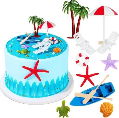 Produktbild von Famanu Strandtaartdekoration 12 Stück - Hawaii-Thema