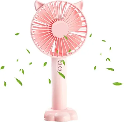 Produktbild von Mini-Handventilator, Tischventilator, tragbarer Mini-Ventilator, elektrischer, wiederaufladbarer Ventilator, leiser, tragbarer Ventilator für Zuhause, Outdoor, Büro und Reisen