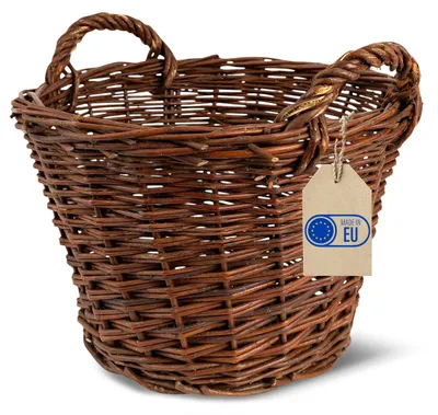 Productafbeelding van Creative Home Rieten mand met twee handvatten, Groot ø 35 cm