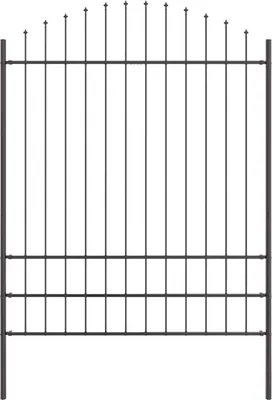 Produktbild von Gartenzaun Woerden Grau 170 x 225 cm Pulverbeschichteter Stahl
