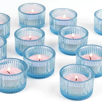 Image de Omgoods - Supports pour bougies chauffe-plat en verre - Lot de 12