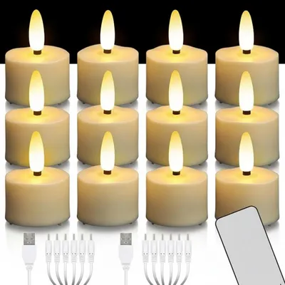 Image de InAndOutdoorMatch - Bougies LED - Rechargeables - Avec télécommande