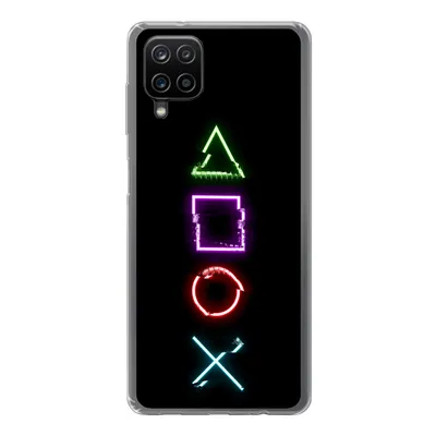 Produktbild von MuchoWow® Handyhülle Schutzhülle Hülle für Samsung Galaxy A12 Spiele - Controller - Neon Silikon Softcase Handy Hülle - Bild