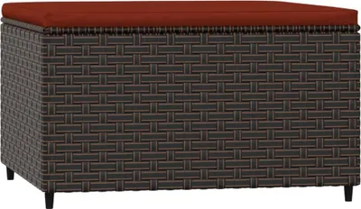 Obrázek produktu pro vidaXL Zahradní stolička s polštářem Brown Poly Rattan
