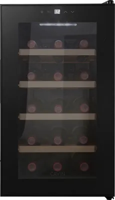 Produktbild von CAVIN Freistehender Weinkühlschrank - Northern Collection 15 Black | Peltiertechnologie | Kapazität 15 Flaschen | Glastür mit UV-Schutz | leise