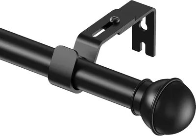 Immagine prodotto di Tirante per tende nero, estensibile, 22 mm, in metallo, regolabile da 80 a 308 cm
