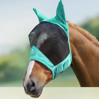 Imagen del producto de Máscara para caballos, con orejas, protección UV, talla L, transpirable
