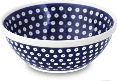 Produktbild von Original Bunzlauer Keramik 1,3 Liter Schüssel Schale Ø20,7 cm Beilagenschüssel Obstschale Müslischale [Form 1] dickwandig und robust im Design 42