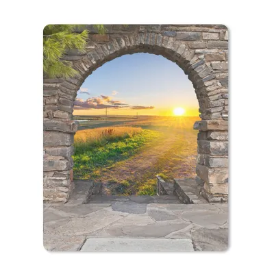 Produktbild von MuchoWow® Mauspad Mousepad Landleben - Sonne - Aussicht - Landschaft 30x40 cm - Mousepads - Maus Mat - Pad - Mausunterlage - Mausmatten