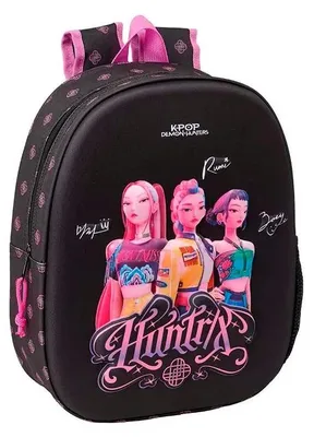 Immagine prodotto di Zaino Safta K-pop Demon Hunters, 3D, 8,64 litri, colore nero, per bambini, colore nero, taglia unica