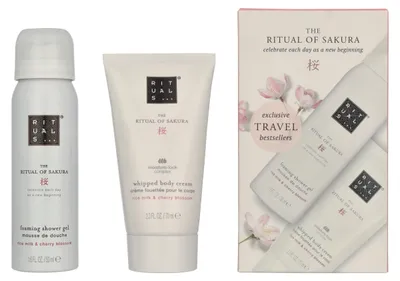 Produktbild von Foarming Shower Gel 50ml/Whipped Body Cream 70ml Rituals Sakura Exclusive Travel Set
