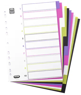 Produktbild von Oxford ELBA myColour - Trennelement - 10 Teile - für A4 (210 x 297 mm)