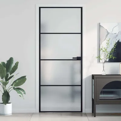Produktbild von "im " Innentür Schlank Schwarz 83x201,5 cm Hartglas & Aluminium - Haustüren CC1180
