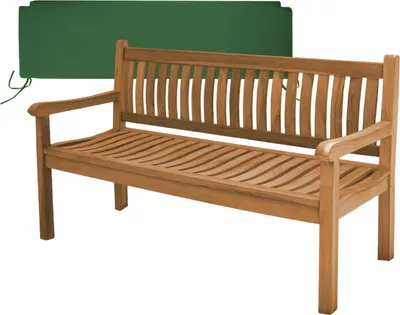 Produktbild von Gartenbank Arezzo Teak Massivholz 150 cm Grün