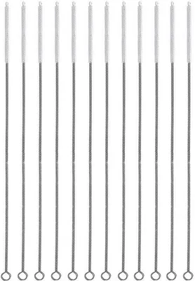 Productafbeelding van Reinigingsborstel 200 x 4 mm - Set van 12 stuks voor flessen en rietjes