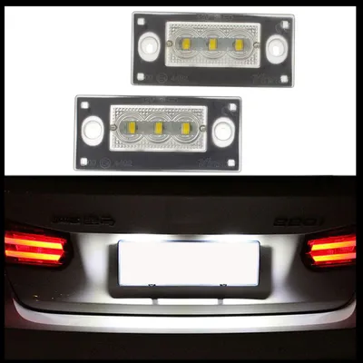 Für Audi A3 8L A4 B5 8D Facelift LED PREMIUM Kennzeichenbeleuchtung Kennzeichen in der Farbe von GOLDCAR