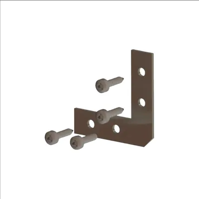 Produktbild von Eckplatte 90° für Holzhandlauf Kebony