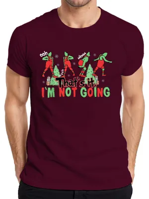 Productafbeelding van Dat is het. Kerstman, Grinch, cartoon, heren T-shirt, bordeauxrood, maat 3XL