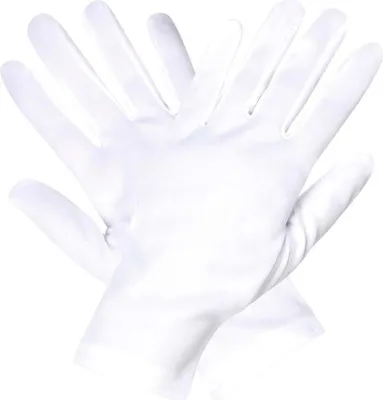 Produktbild von Max Bersinger 603071, Karnevalskostüm-Handschuhe, Erwachsener, Uni, Polyester, Weiß, 25 g