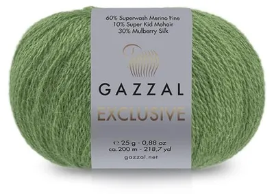 Produktbild von Gazzal Exclusive 9931 Lace-Garn Merino/Seide/Mohair luxusweich Hellgrün 25g