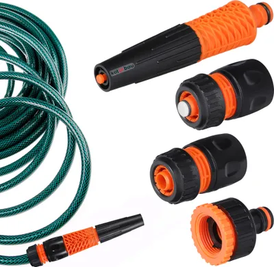 Obrázek produktu pro KOTARBAU® Zahradní hadicová přípojka sada 4 kusů 1/2" PVC nastavitelná rychlospojka pro zahradní postřikovače kohoutková přípojka vodovodní stopspojka pro zahradní hadici zahradní hadice 1/2 palce