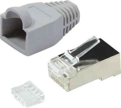 Image de Logilink Steckverbinder CAT6 RJ45 100er Set, geschirmt,grau