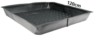 Produktbild von Pflanzschale 120x120x12cm Abtropfschale Auffangswanne Grow Untersetzer Growzeltboden Quadratisch