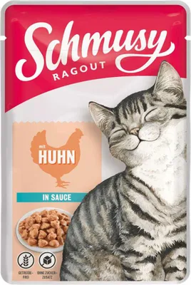 Produktbild von Schmusy Ragout Huhn Sauce, 22 x 100 g, Adult, Huhn, 100 g, Getreidefrei