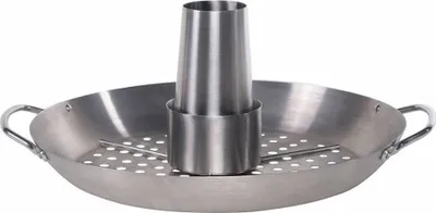 Produktbild von Geflügelhalter Hähnchenbräter Gemüsekorb Edelstahl 3-teilig | Ø 30cm