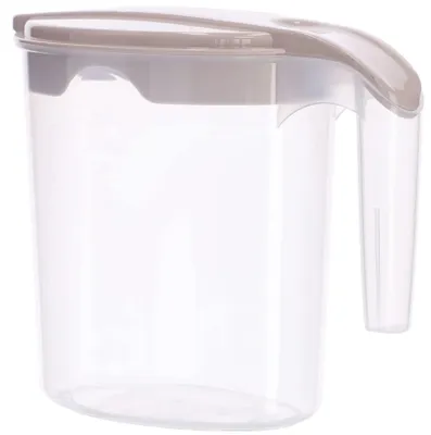 Productafbeelding van KOTARBAU® 1 liter waterreservoir met schaal en deksel, karaf met schenktuit, transparante kunststof