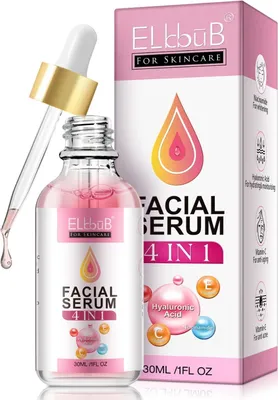 Produktbild von Facial Serum Gesichtsserum Anti-Aging Anti Falten Hyaluronsäure Vitamin C E Konzentrat Vegan, Menge:2x 30ml