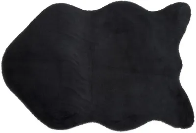 Produktbild von GÖZZE Fellimitat Teppich weicher flauschiger pflegeleichter Wohnteppich Anthrazit 80 x 120 cm