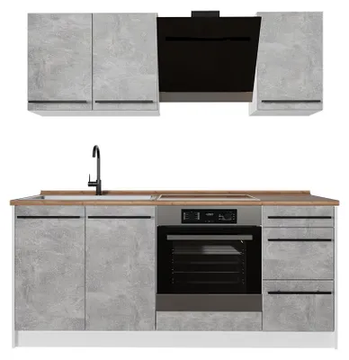 Obrázek produktu pro Jednotková kuchyně Vicco R-Line Beton/Bílá 180 cm, PD Dub, Model 67050