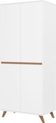 MIRJAN24 Drehtürenschrank Truleko 01, Wohnzimmer Kollektion, Kleiderschrank, Stilvoll Schrank (Farbe: Eiche Craft Gold / Weiß)