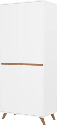 Produktbild von MIRJAN24 Drehtürenschrank Truleko 01, Wohnzimmer Kollektion, Kleiderschrank, Stilvoll Schrank (Farbe: Eiche Craft Gold / Weiß)