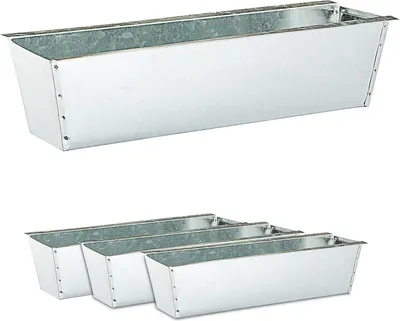 Produktbild von Europallet-Grundstückset mit 4 Zink-Blumenkästen