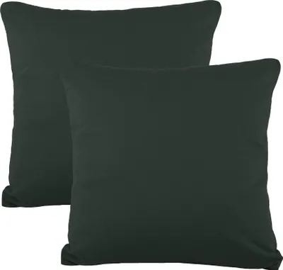 Produktbild von Doppelpack BeBasic Bezug 40x40 anthrazit Mikrofaser Jersey Reißverschluss