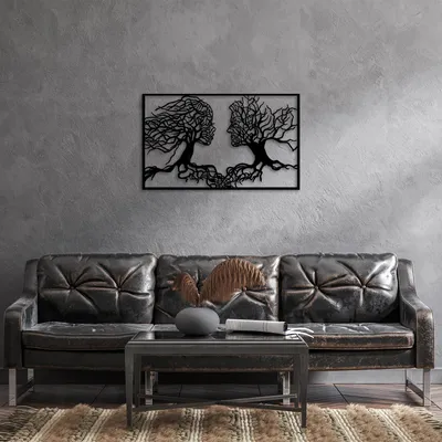 Produktbild von Wallity, Love- SKL2326, Schwarz, Sonstige Wohndekorationen, 95 x 58 cm, 100% Metall (Dicke: 1