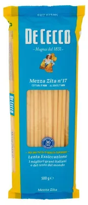 Produktbild von 24x Pasta De Cecco 100% Italienisch Mezza Zita N°17 Nudeln 500g + Italian Gourmet Polpa 400g