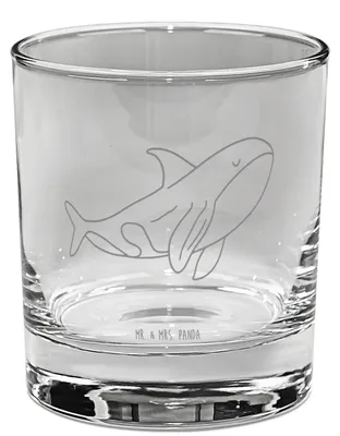Produktbild von Mr. & Mrs. Panda Glas Orca - Transparent - Geschenk, Longdrinkglas, Selbstliebe, Meer, Orcas, gravur, Tumbler, Urlaub, Arbeit, Cocktailglas, Wal, Gin