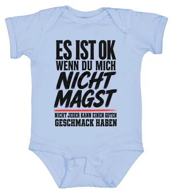 Obrázok produktu pre Je v poriadku, ak sa mi nechcete páčiť. Výroky, sarkazmus, humor. Detajné body, svetlomodrá farba, veľkosť 12/18 mesiacov