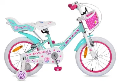 Obrázek produktu pro Byox Dětské kolo Cup Cake 16, tyrkys/růžové, CMB23
