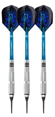 Immagine prodotto di Harrows - Freccette "Blaze", punta morbida PP4725 (16 g) (nero/blu)