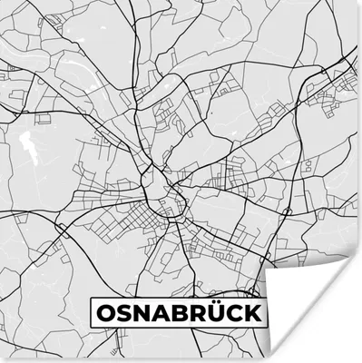 Produktbild von MuchoWow® Poster Stadtplan - Deutschland - Karte - Osnabrück 100x100 cm - Babyzimmer