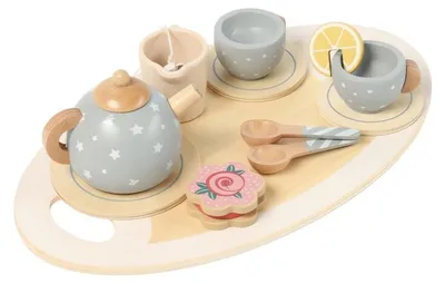 Produktbild von Kruzzel 26394 Kinder-Teeset aus Holz, 13-teilig